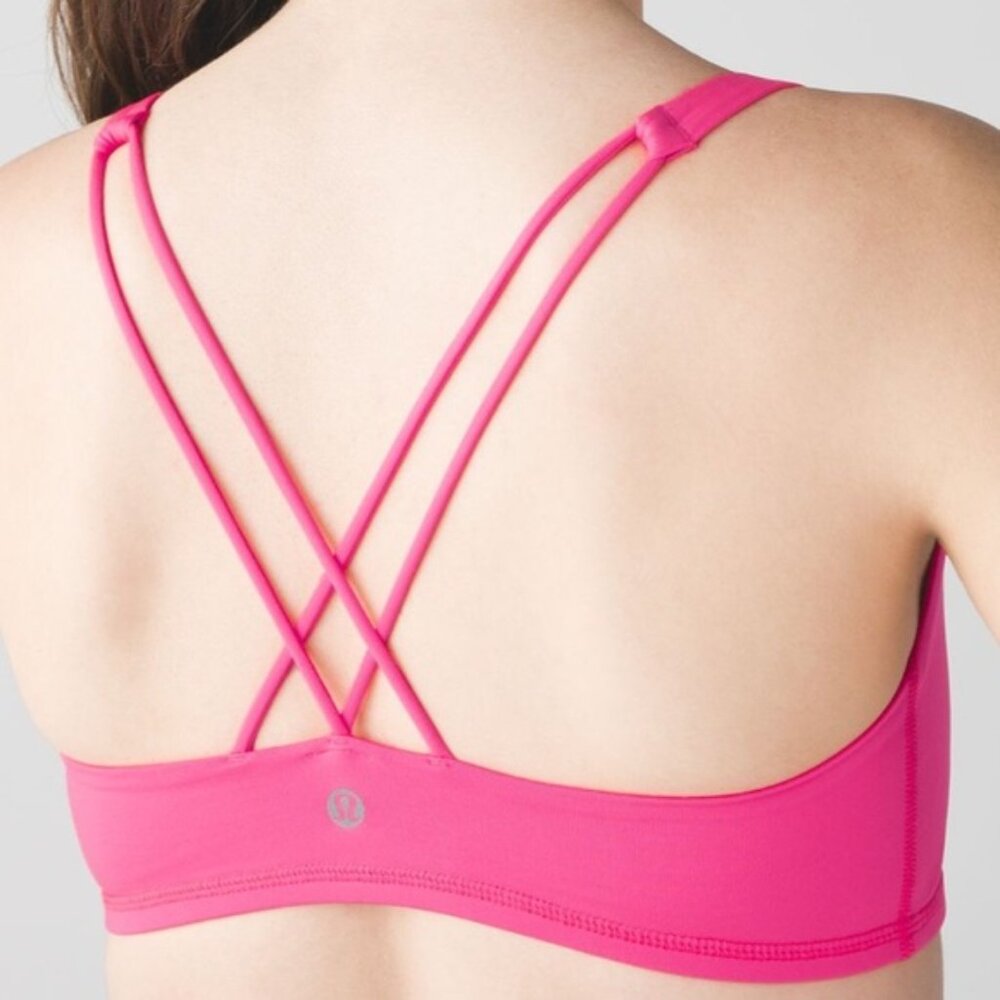 Lululemon Free To Be BraNeon Pink EUC - Picture 3 of 6